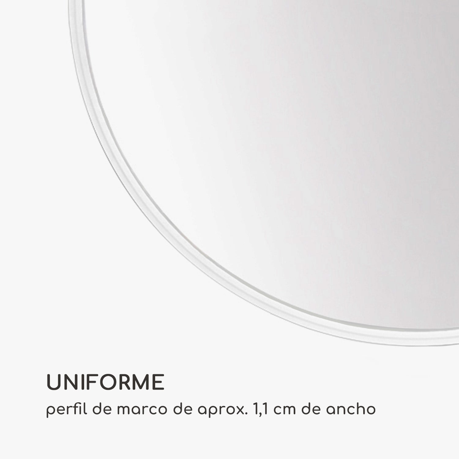 Espejo de pared Fournier Marco metálico Redondo 58,8 x 58,8 cm