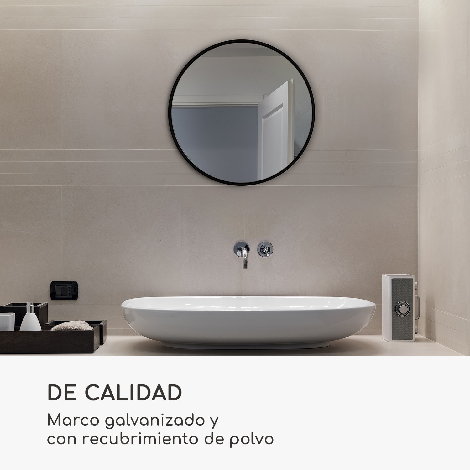 Espejo de pared Fournier Marco metálico Redondo Ø 40 cm
