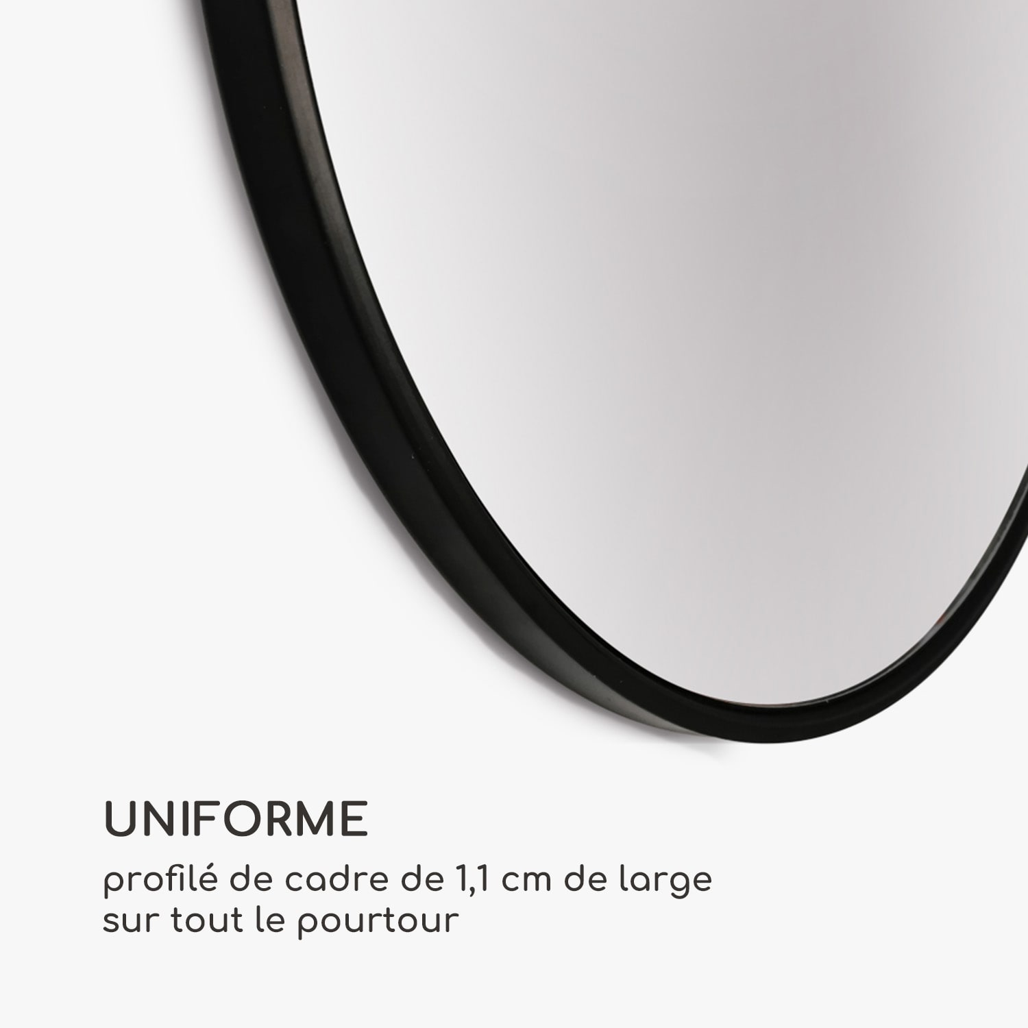 Miroir mural Fournier cadre métallique rond de 40 cm
