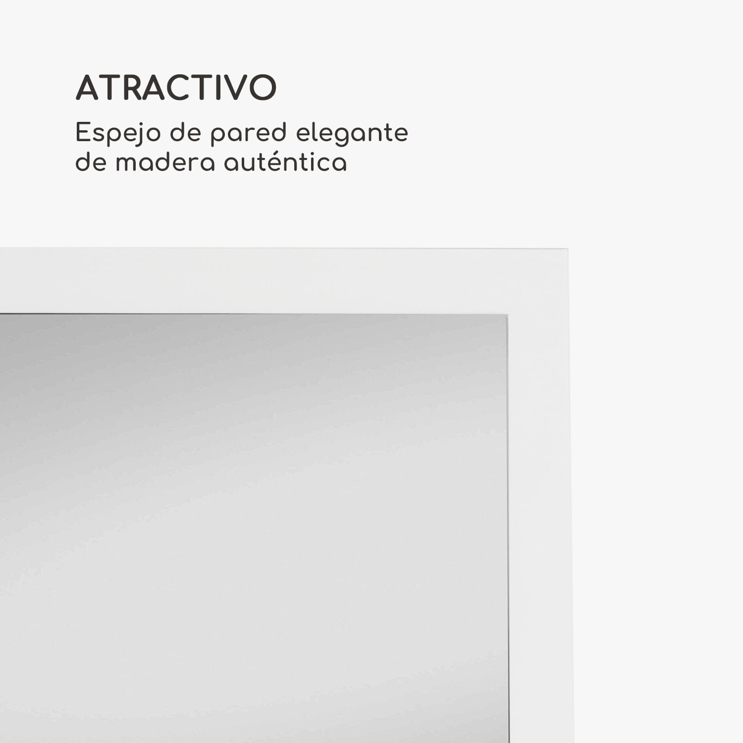 Espejo de pared Luton Madera auténtica Rectangular 130 x 45 cm  