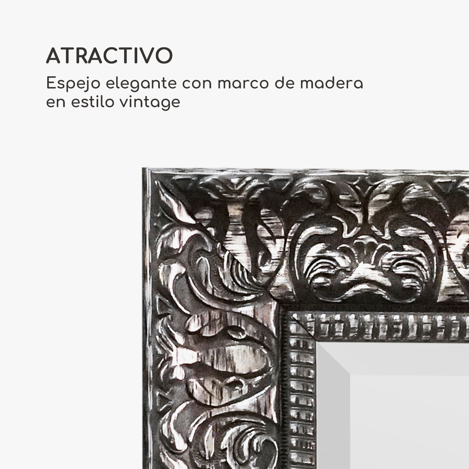 Espejo Chelsea Marco de madera Rectangular 130 x 45 cm Vintage