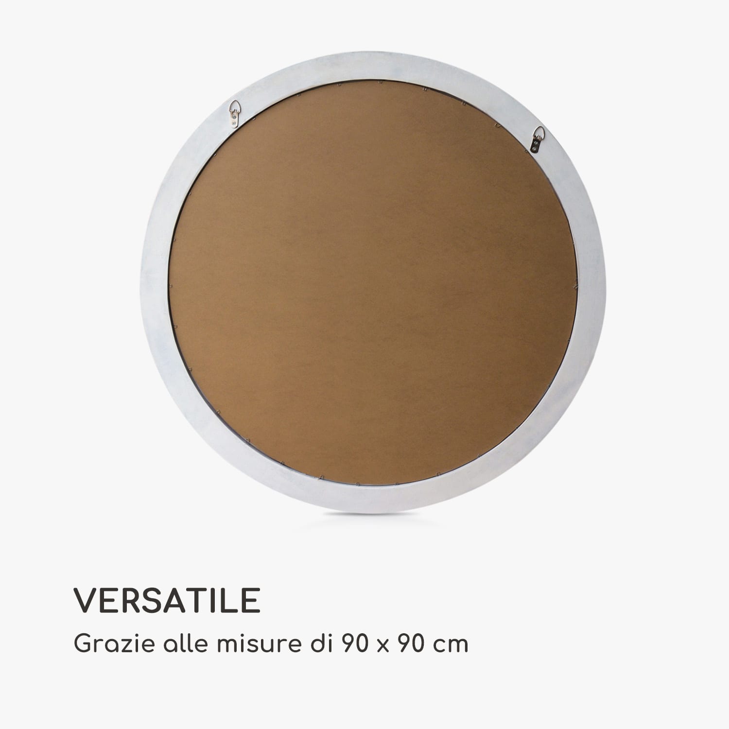 Leeds specchio da parete, cornice di legno, rotondo, Ø 90 cm  