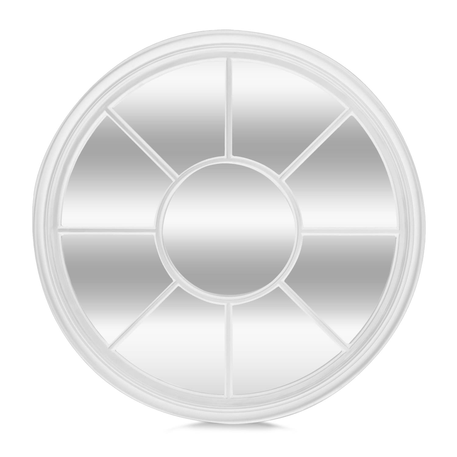 Leeds Wandspiegel Echtholzrahmen rund Ø 90 cm 