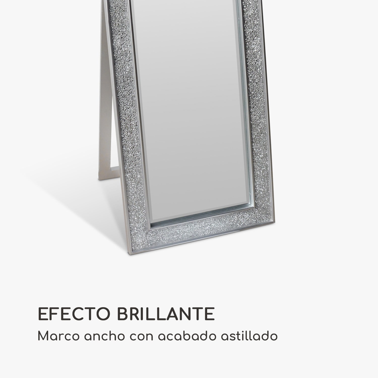 Espejo Norwich Marco de madera Rectangular 130 x 45 cm Diseño de mosaico 