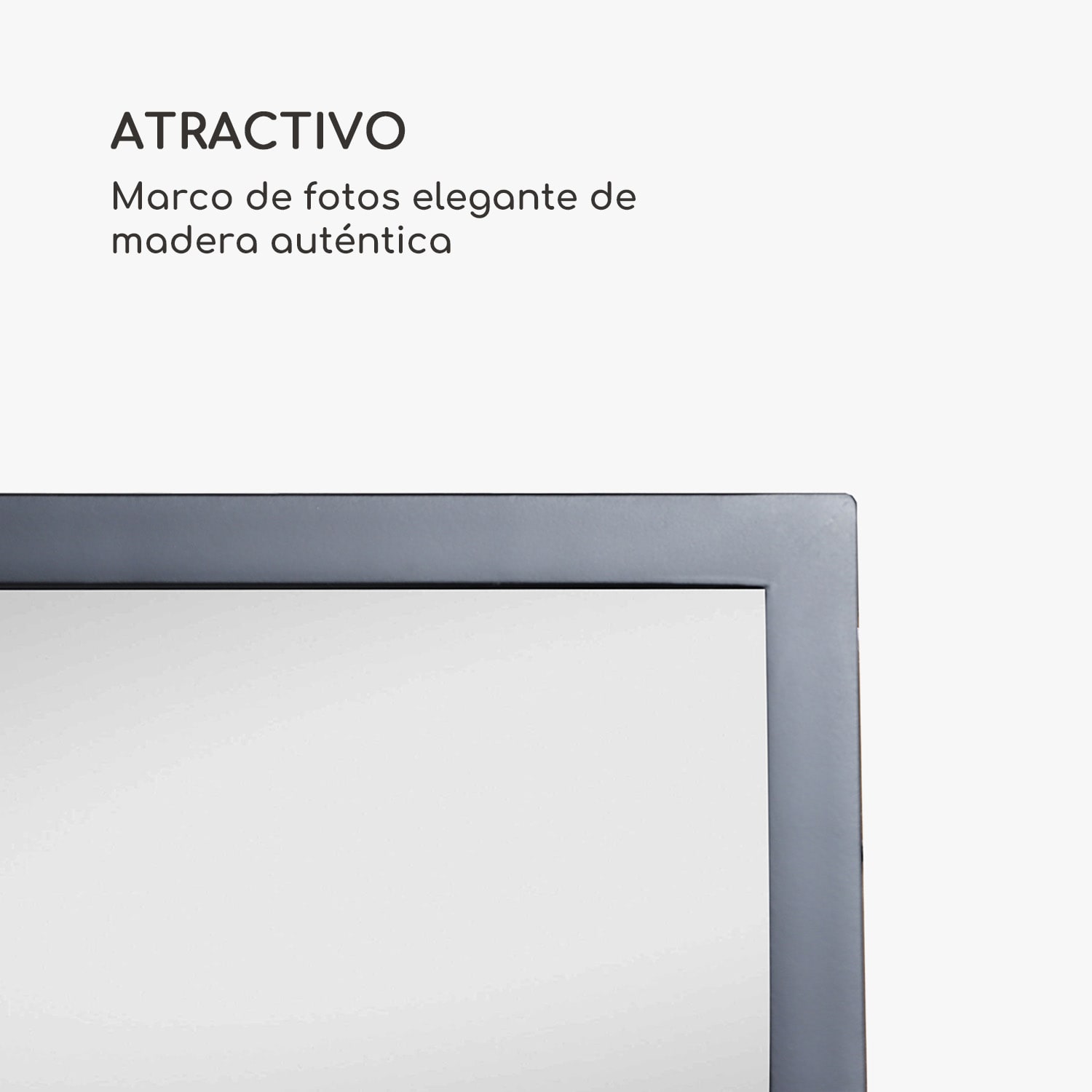 Arsenal Espejo de pared de madera auténtica rectangular 90 x 60 cm  