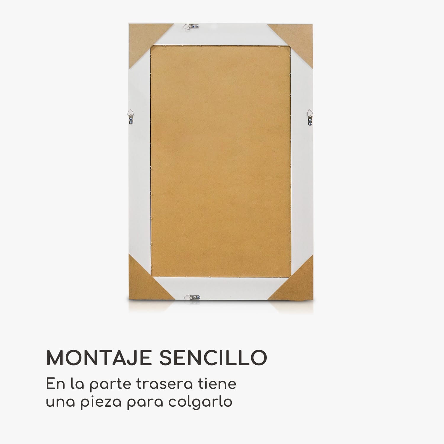 Espejo de pared Stratford Marco de madera Rectangular 90 x 60 cm Vintage