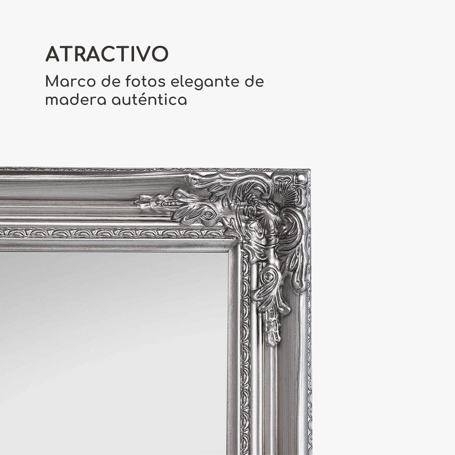 Ashford Espejo cuerpo entero marco de madera maciza rectangular 130 x 45 cm