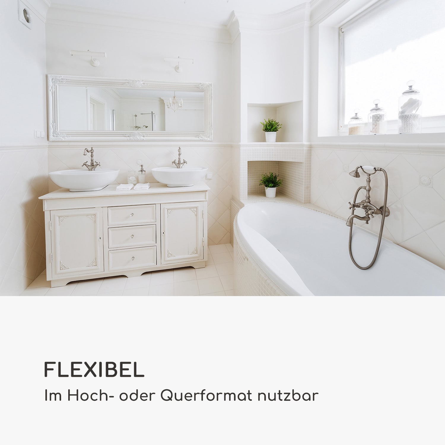 Ashford Standspiegel Massivholzrahmen rechteckig 130 x 45 cm 