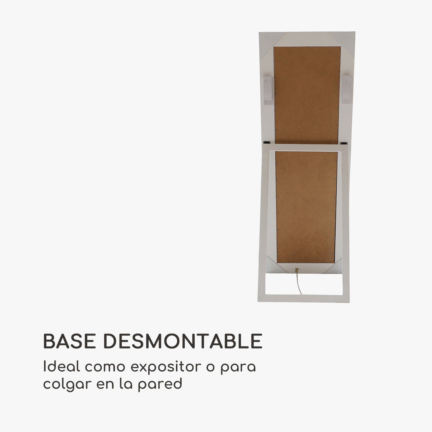 Ashford Espejo cuerpo entero marco de madera maciza rectangular 130 x 45 cm  