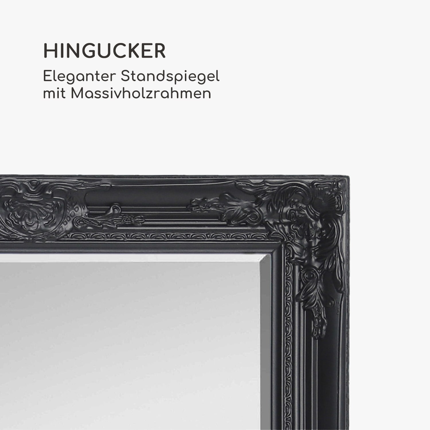 Ashford Standspiegel Massivholzrahmen rechteckig 130 x 45 cm 