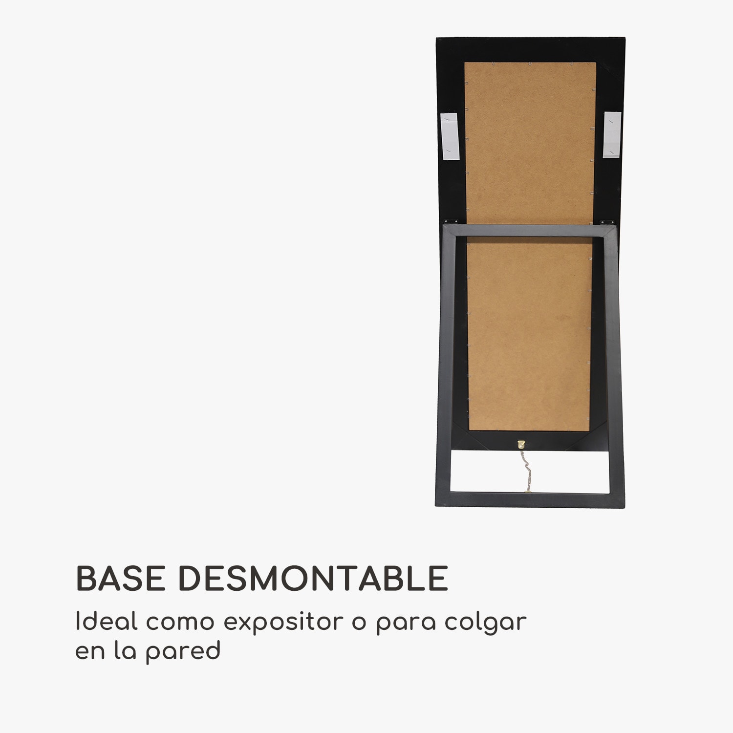 Ashford Espejo cuerpo entero marco de madera maciza rectangular 130 x 45 cm