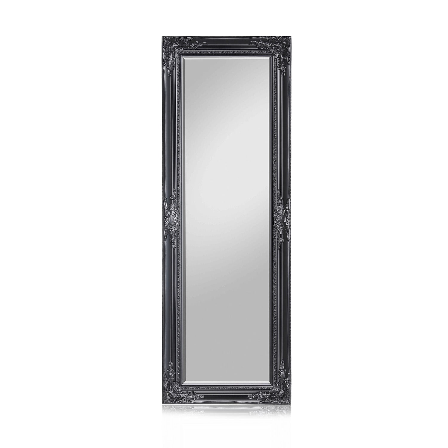 Ashford staande spiegel massief houten lijst rechthoekig 130 x 45 cm  