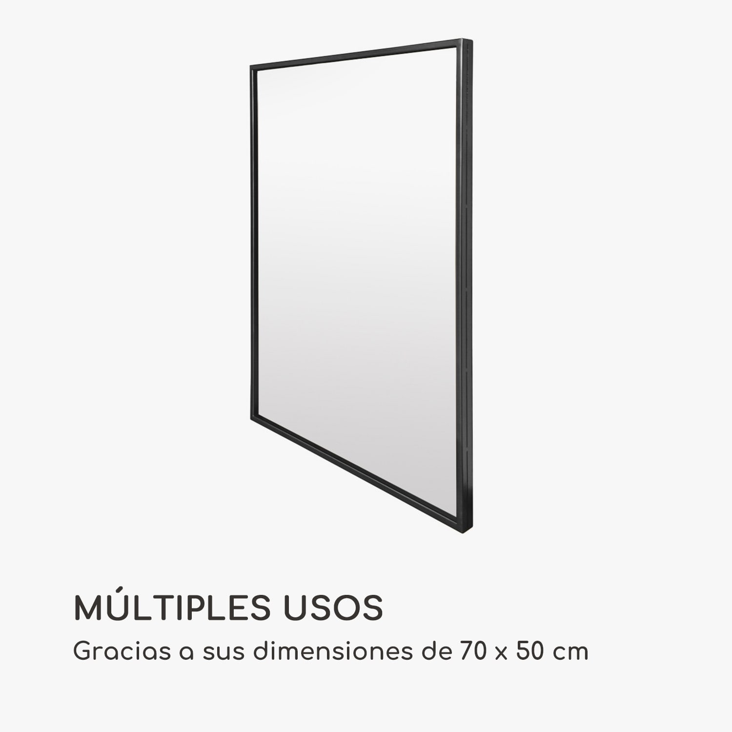 Espejo de pared Croxley Marco metálico Rectangular 70 x 50 cm