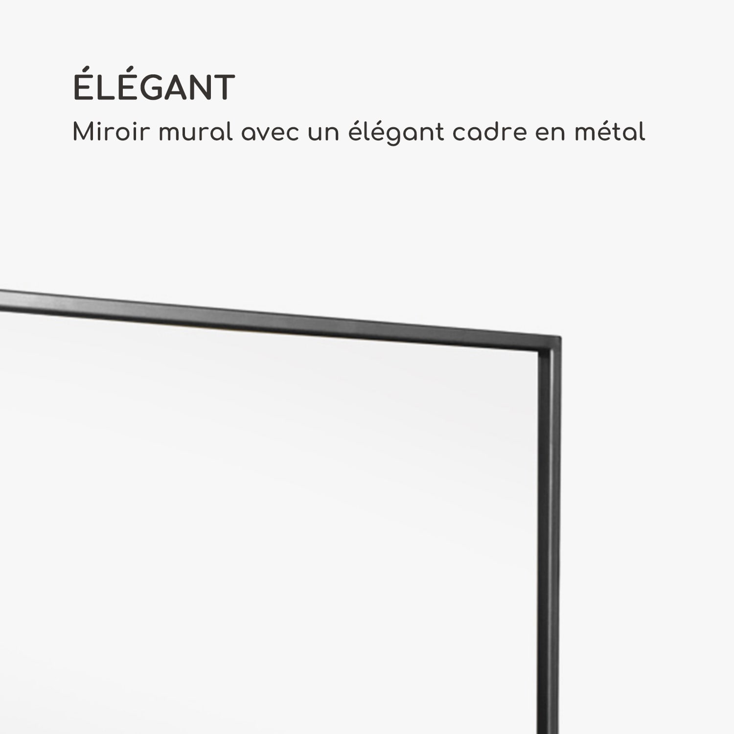 Croxley miroir mural cadre métallique rectangulaire 70 x 50 cm