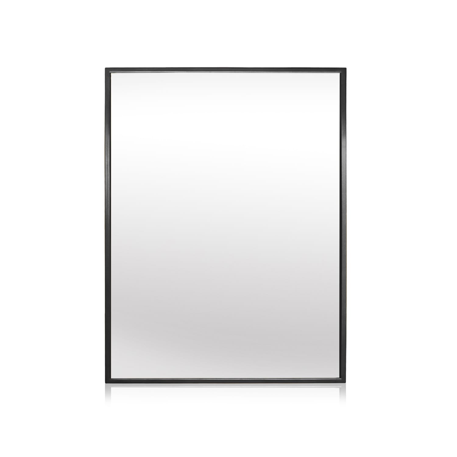 Croxley miroir mural cadre métallique rectangulaire 70 x 50 cm Noir
