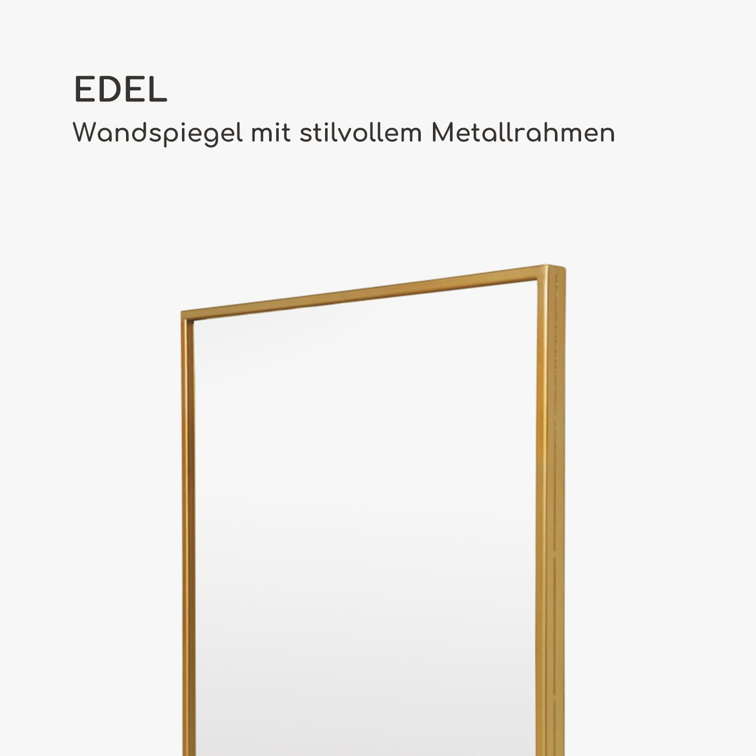 Croxley Wandspiegel Metallrahmen rechteckig 70 x 50 cm Gold
