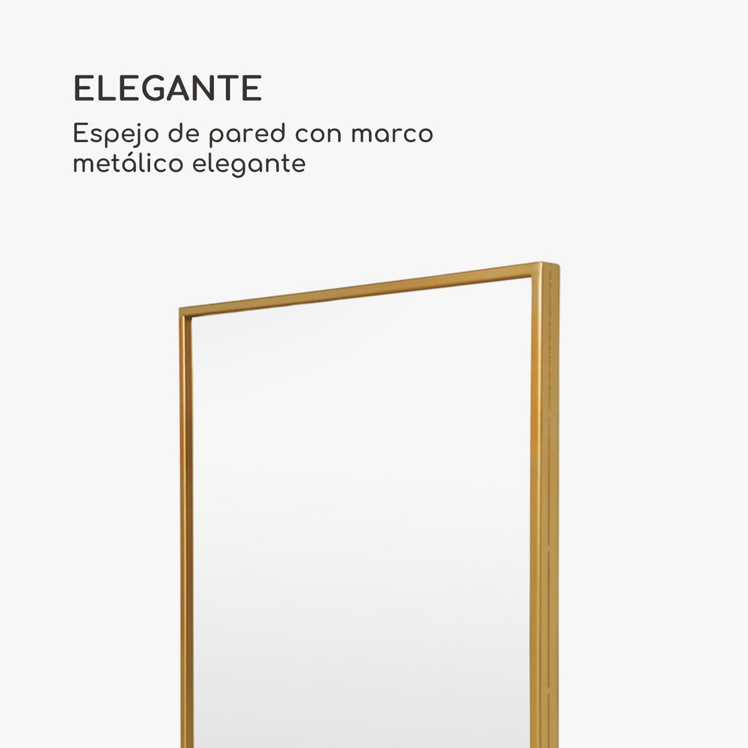 Espejo de pared Croxley Marco metálico Rectangular 70 x 50 cm Oro