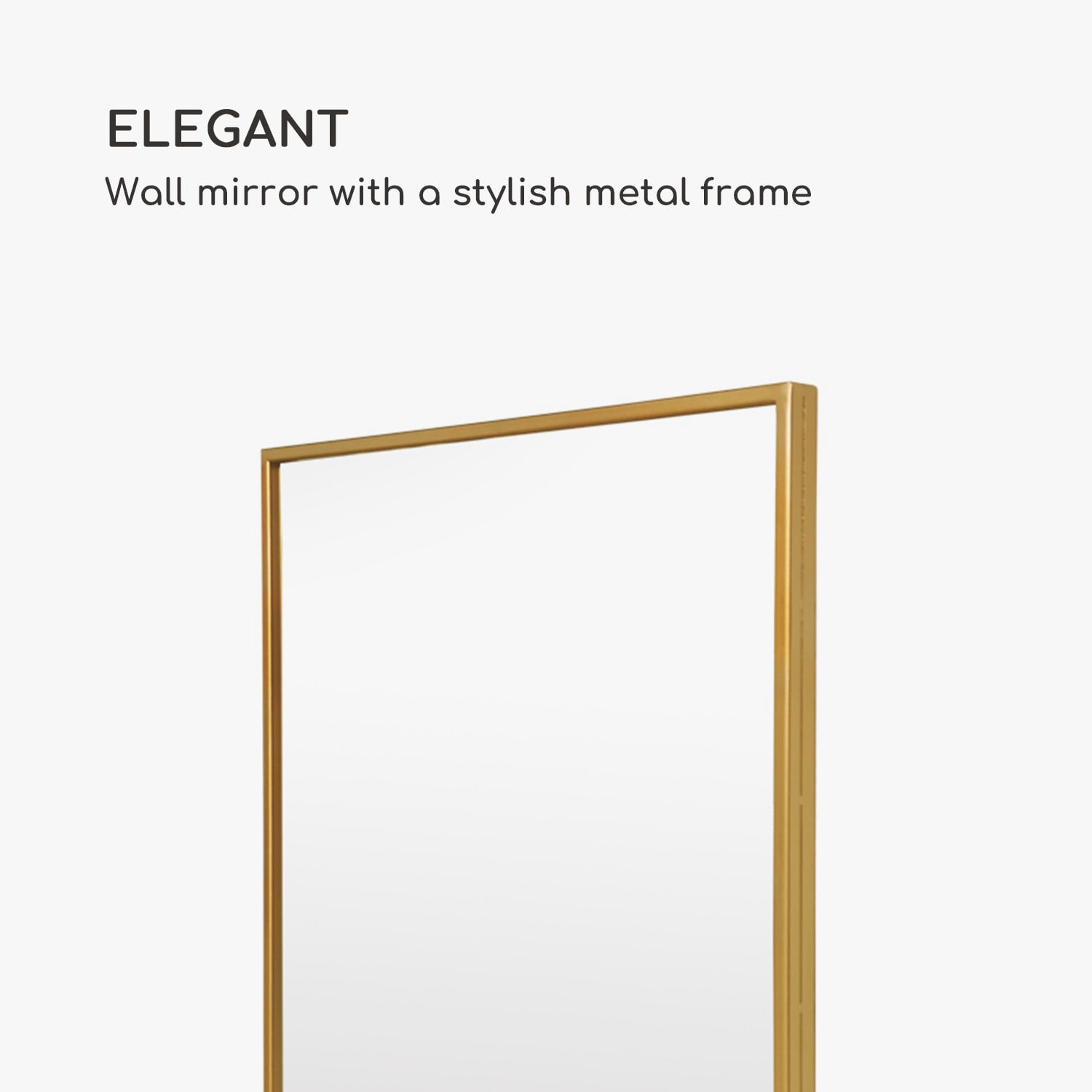 Espelho parede Croxley moldura de metal rectangular 70 x 50 cm 