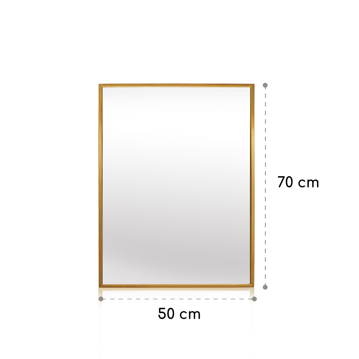 Croxley miroir mural cadre métallique rectangulaire 70 x 50 cm Doré