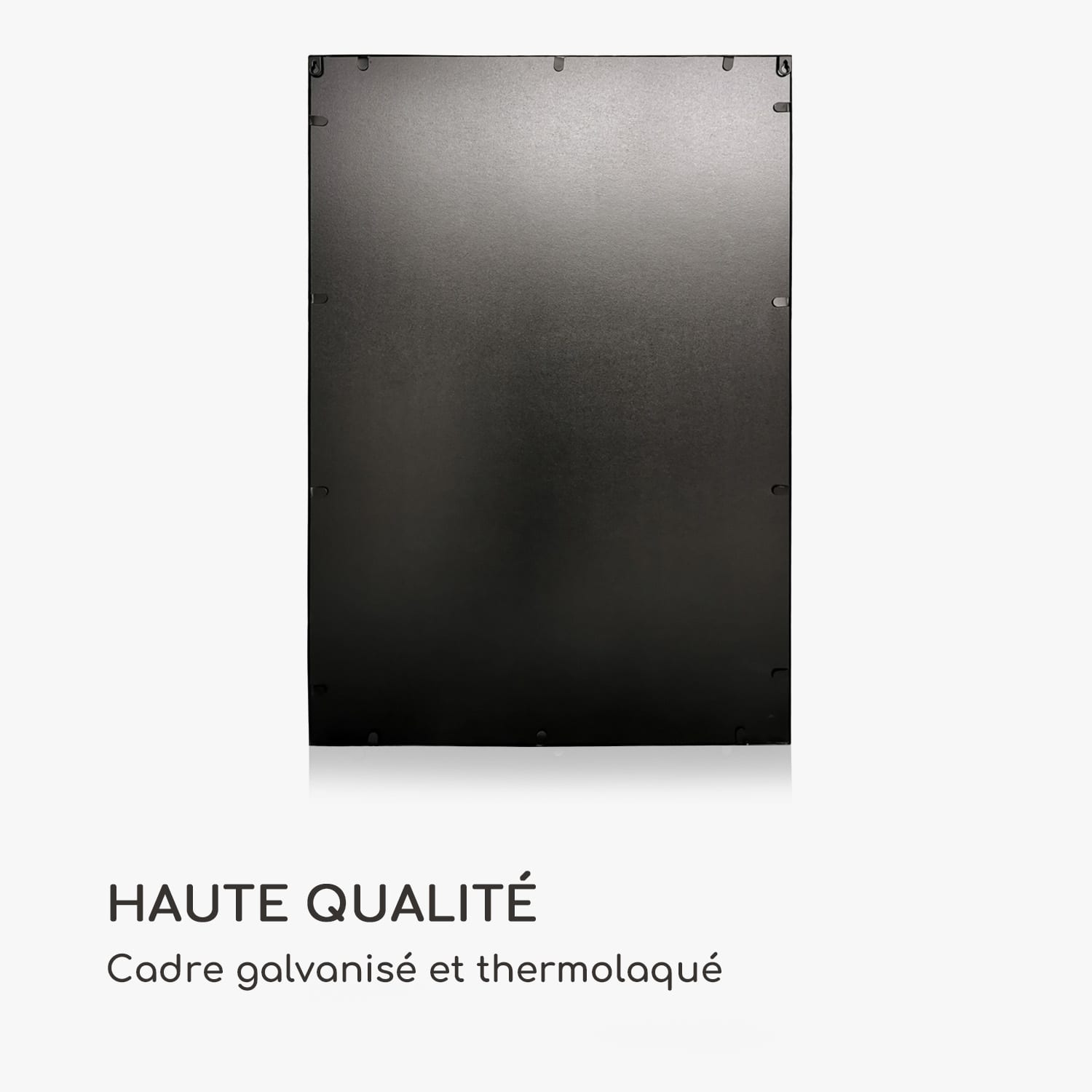 Croxley miroir mural cadre métallique rectangulaire 70 x 50 cm Blanc