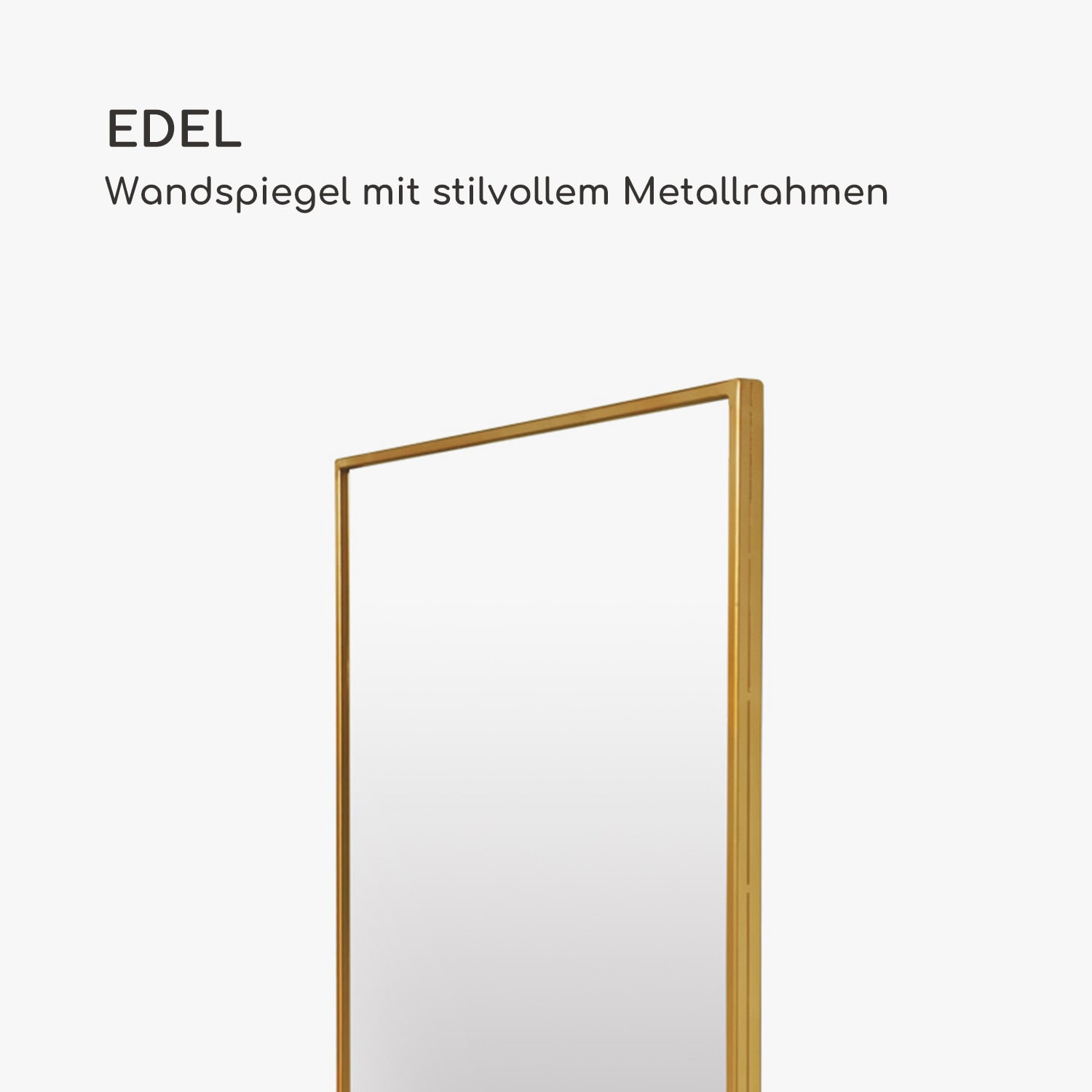 Croxley Wandspiegel Metallrahmen rechteckig 90 x 60 cm