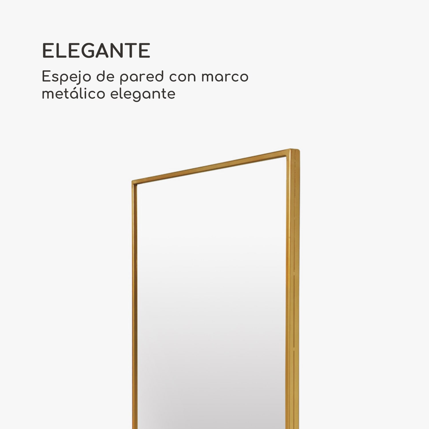 Espejo de pared Croxley Marco metálico Rectangular 90 x 60 cm Oro