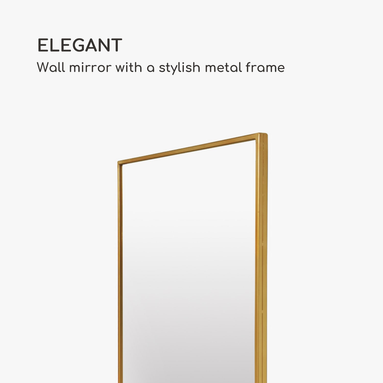 Croxley Zidno ogledalo u metalnom okviru pravokutno 90 x 60 cm