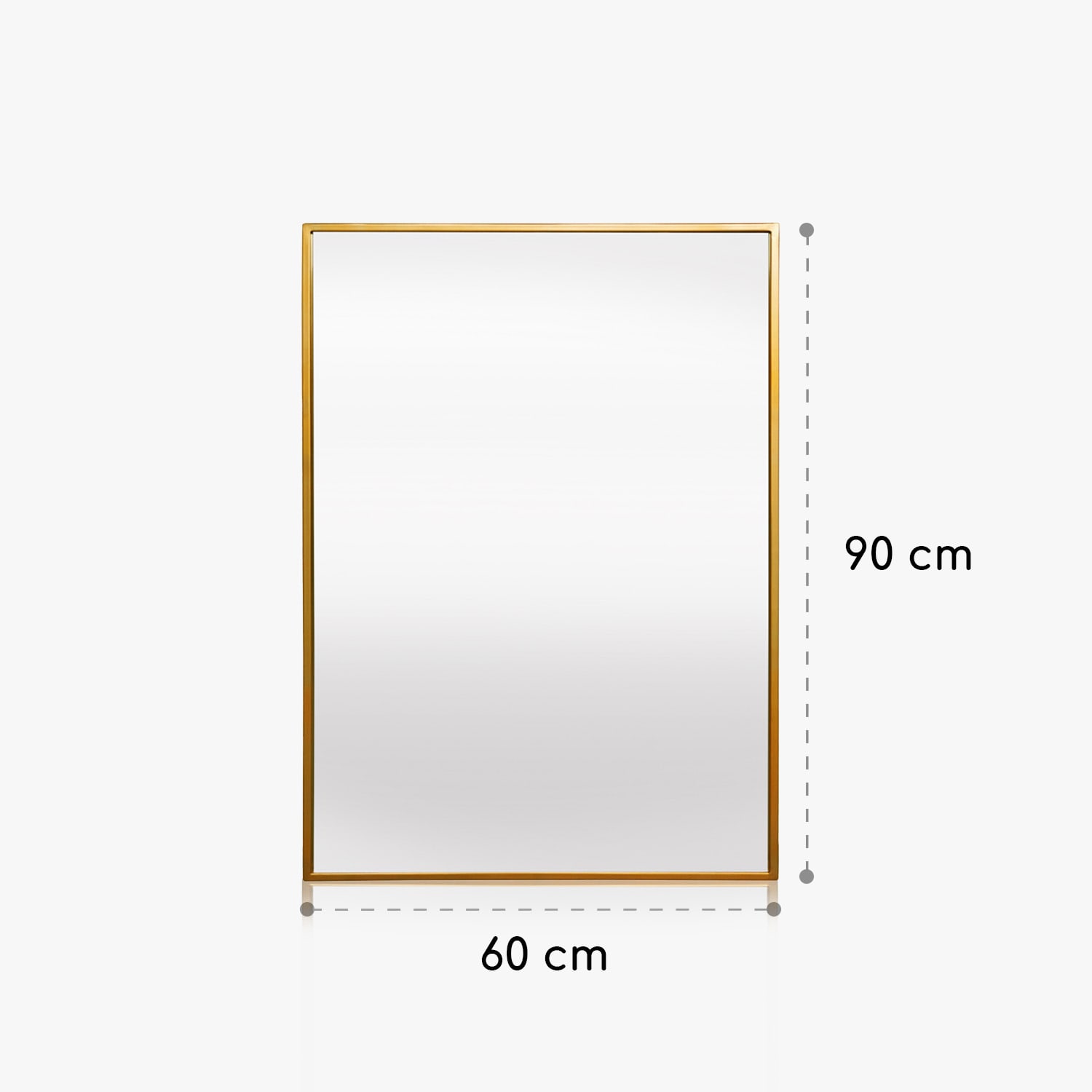 Espejo de pared Croxley Marco metálico Rectangular 90 x 60 cm Oro