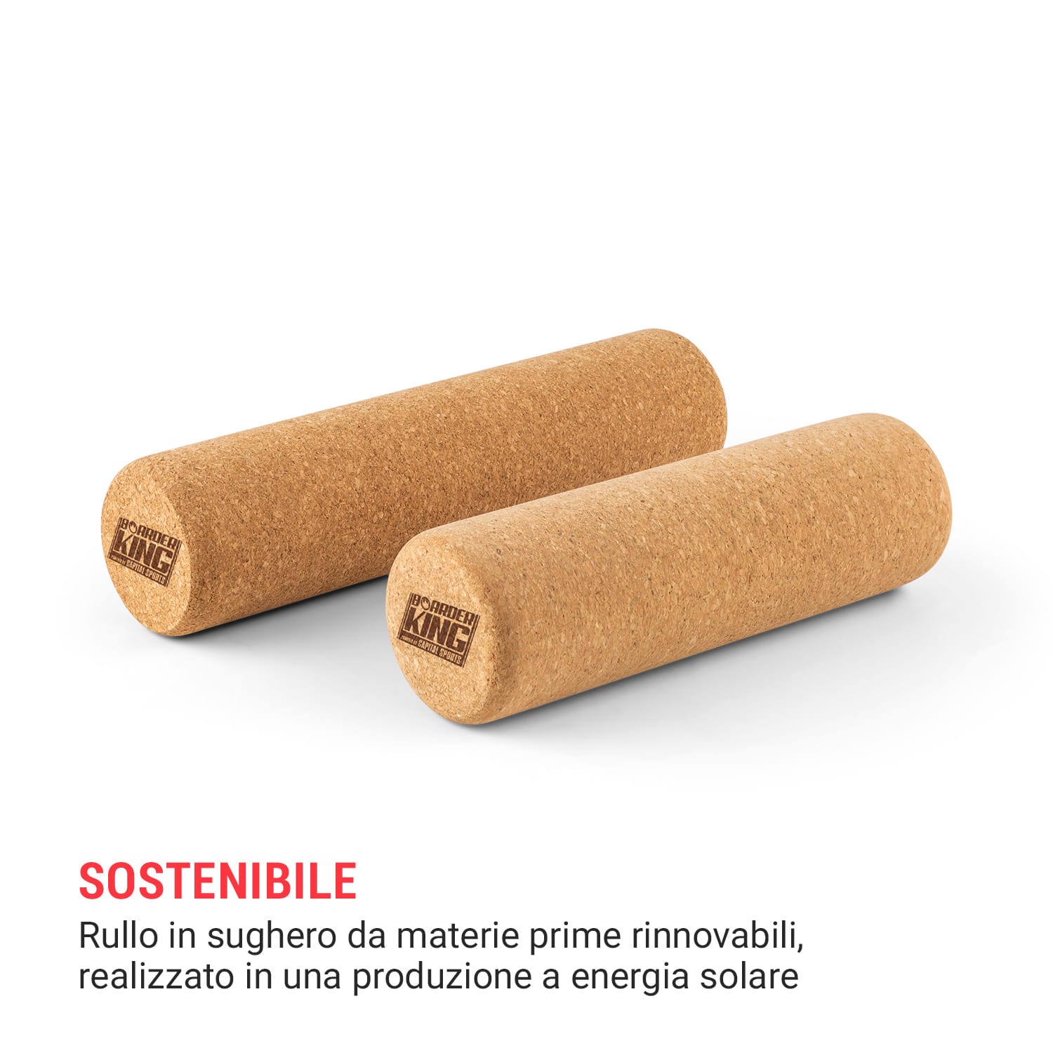 Indoorboard Classic, Balance Board + Tappetino + Rullo, Legno/Sughero, rosso 