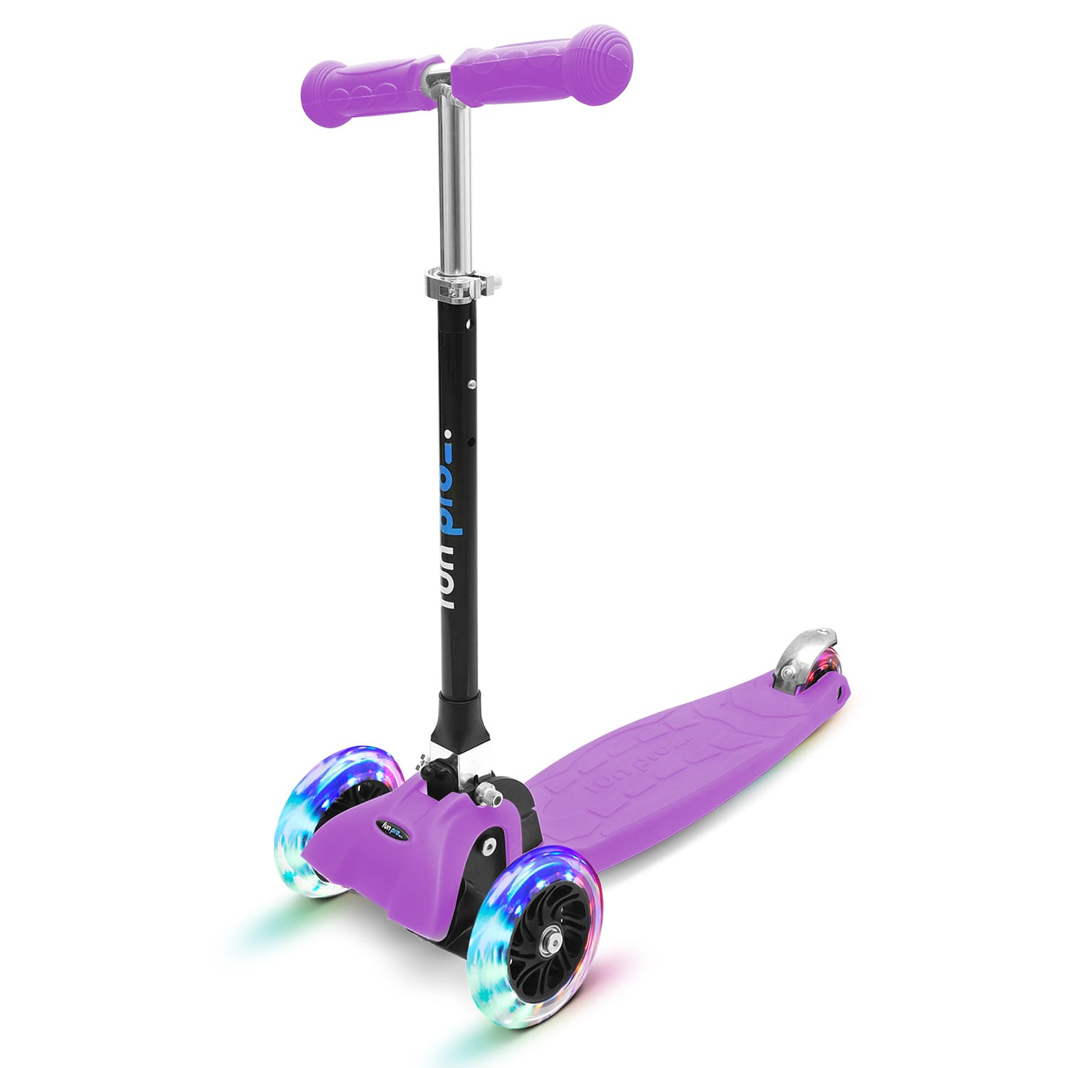 ONE gyermek roller 3-6 éves korig LED kerekek összecsukható 50 kg-ig állítható magasságú normális | Világos lila