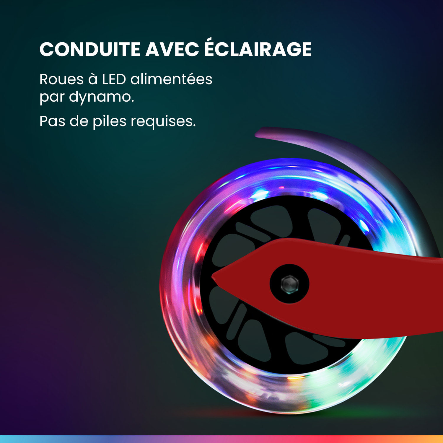 ONE Deluxe kinderscooter 3-6 jaar led wielen tot 50 kg inklapbaar in hoogte verstelbaar Luxe | Rood