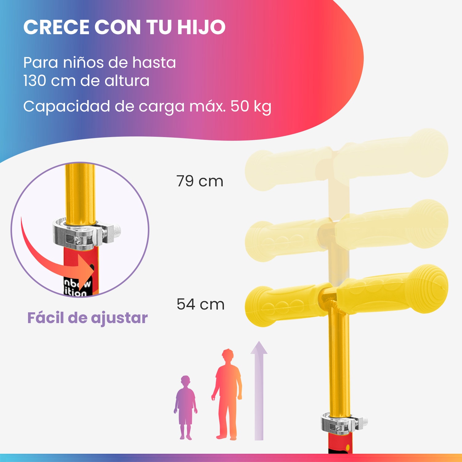ONE Special Edt. Patinete para niños 3-6 años Ruedas led 50 kg Plegable Altura regulable 