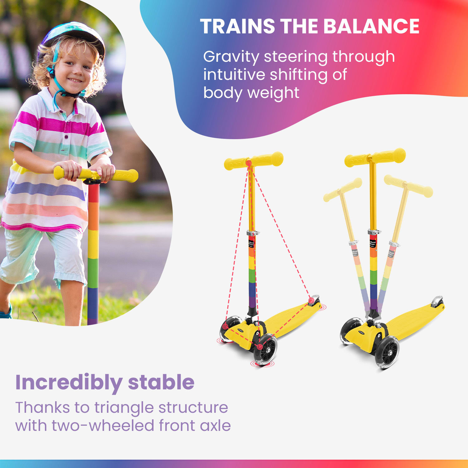 ONE Special Edt. Detská kolobežka, 3-6 rokov, LED kolesá, 50 kg, skladacie, výškovo nastaviteľné Špeciálny | Žltá