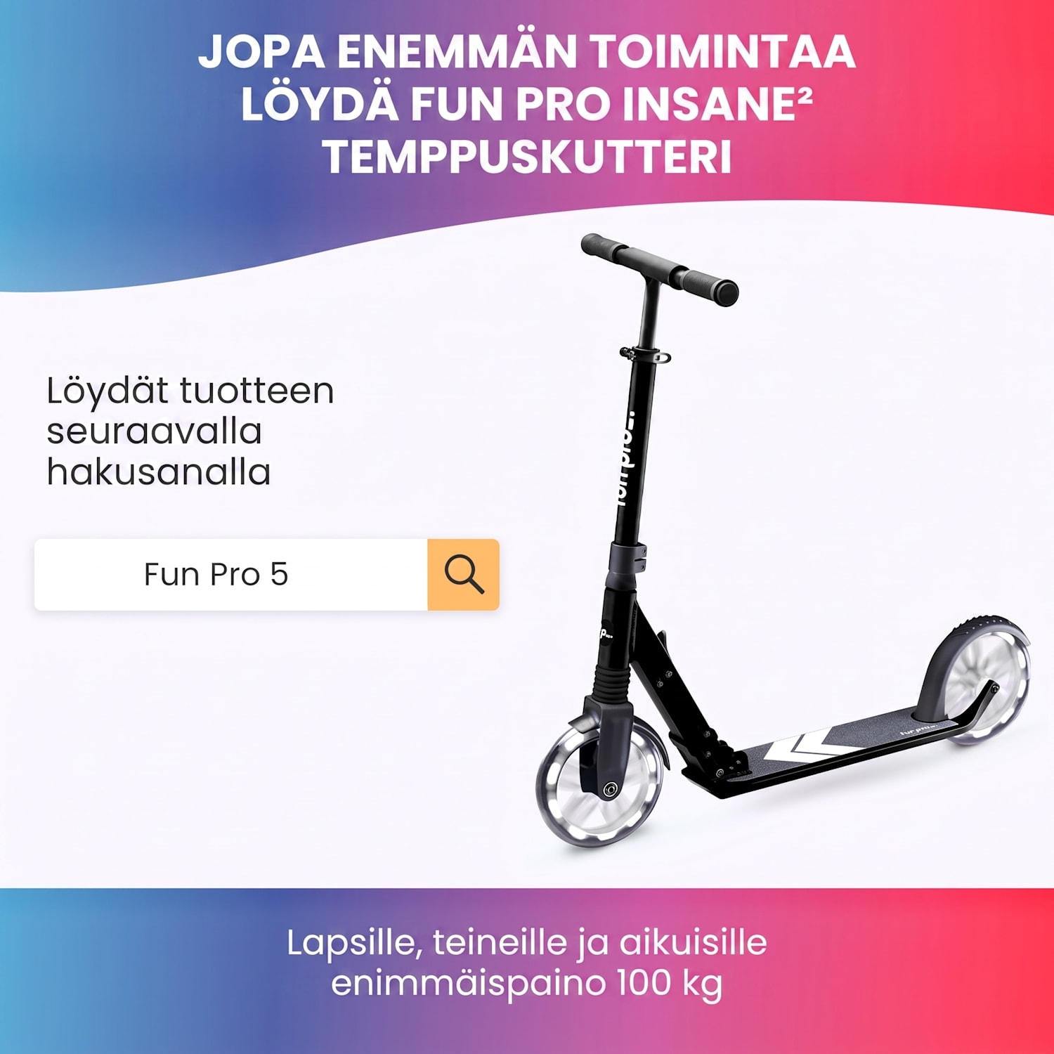 THREE -potkulauta lapselle 6-vuotiaille ja sitä vanhemmille ABEC 9 -kuulalaakerit kokoontaitettava korkeussäädettävä normaali | Sininen Usva