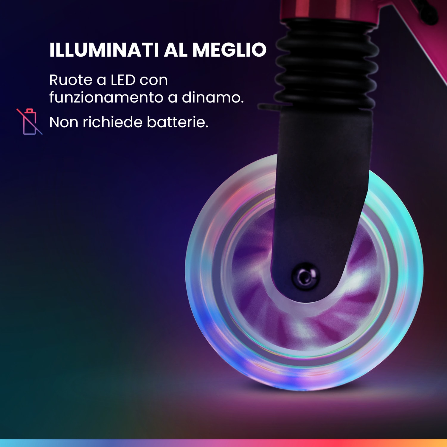 THREE Deluxe monopattino bambino, a partire da 6 anni, cuscinetti a sfera ABEC 9, pieghevole, altezza regolabile 