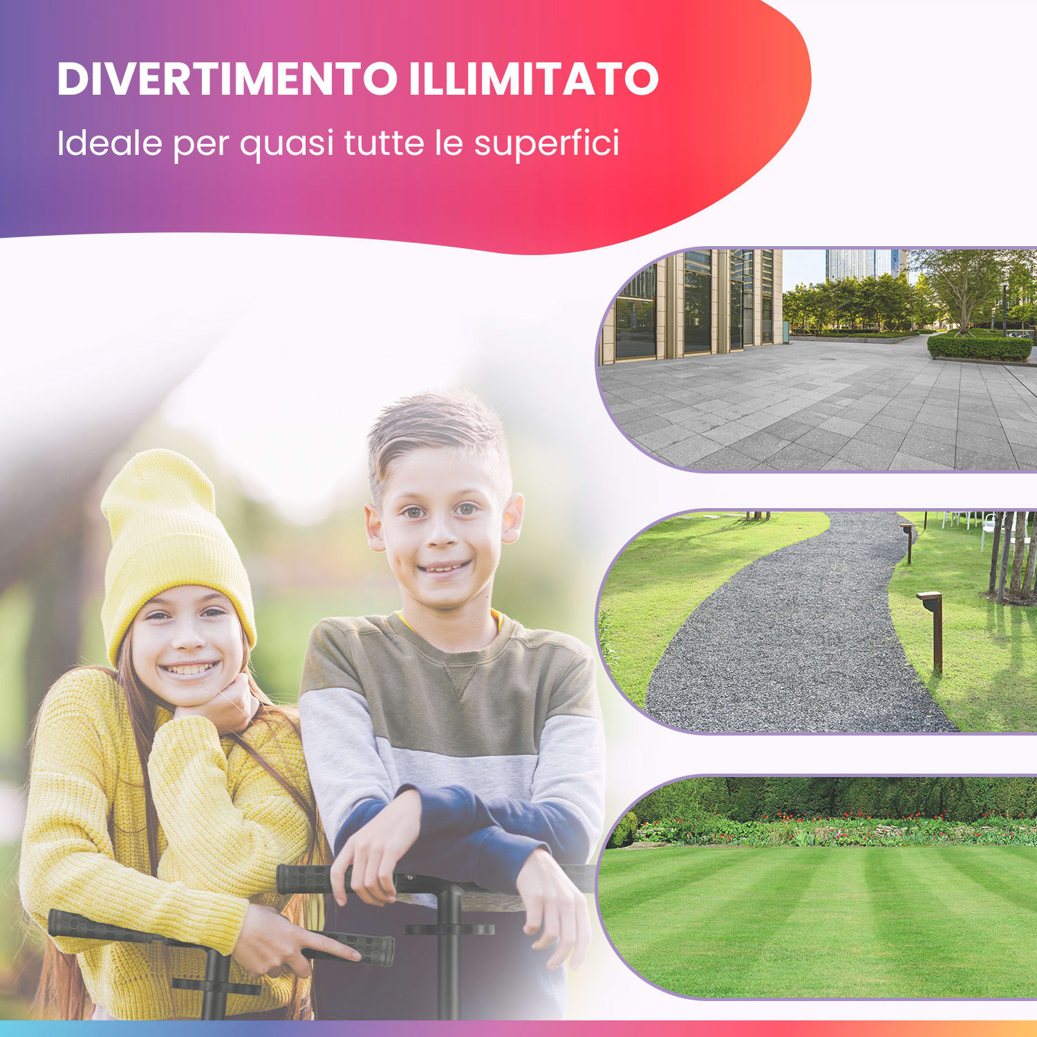 THREE Deluxe monopattino bambino, a partire da 6 anni, cuscinetti a sfera ABEC 9, pieghevole, altezza regolabile 