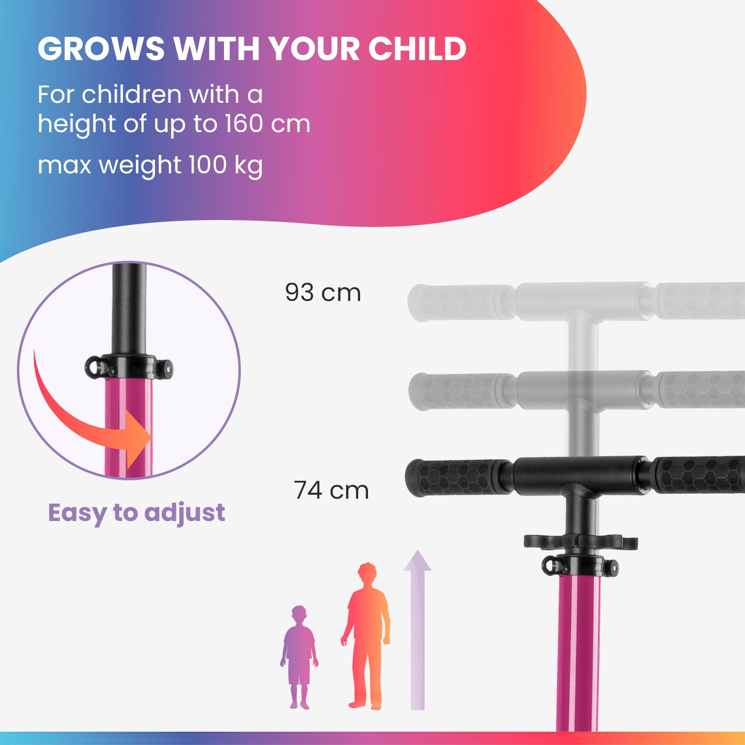 THREE Deluxe detská kolobežka LED od 6 rokov ABEC 9 Sklápateľná Výškovo nastaviteľná