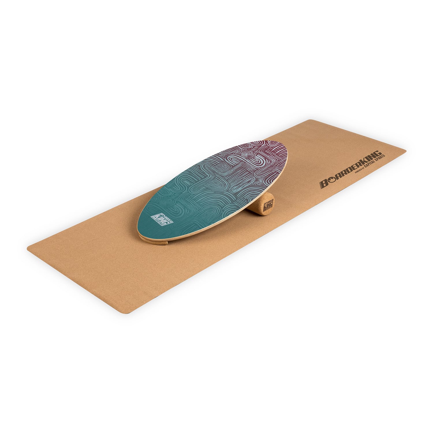 Indoorboard Allrounder, ravnotežna deska, podloga, valj, les/pluta, naravna Arcs