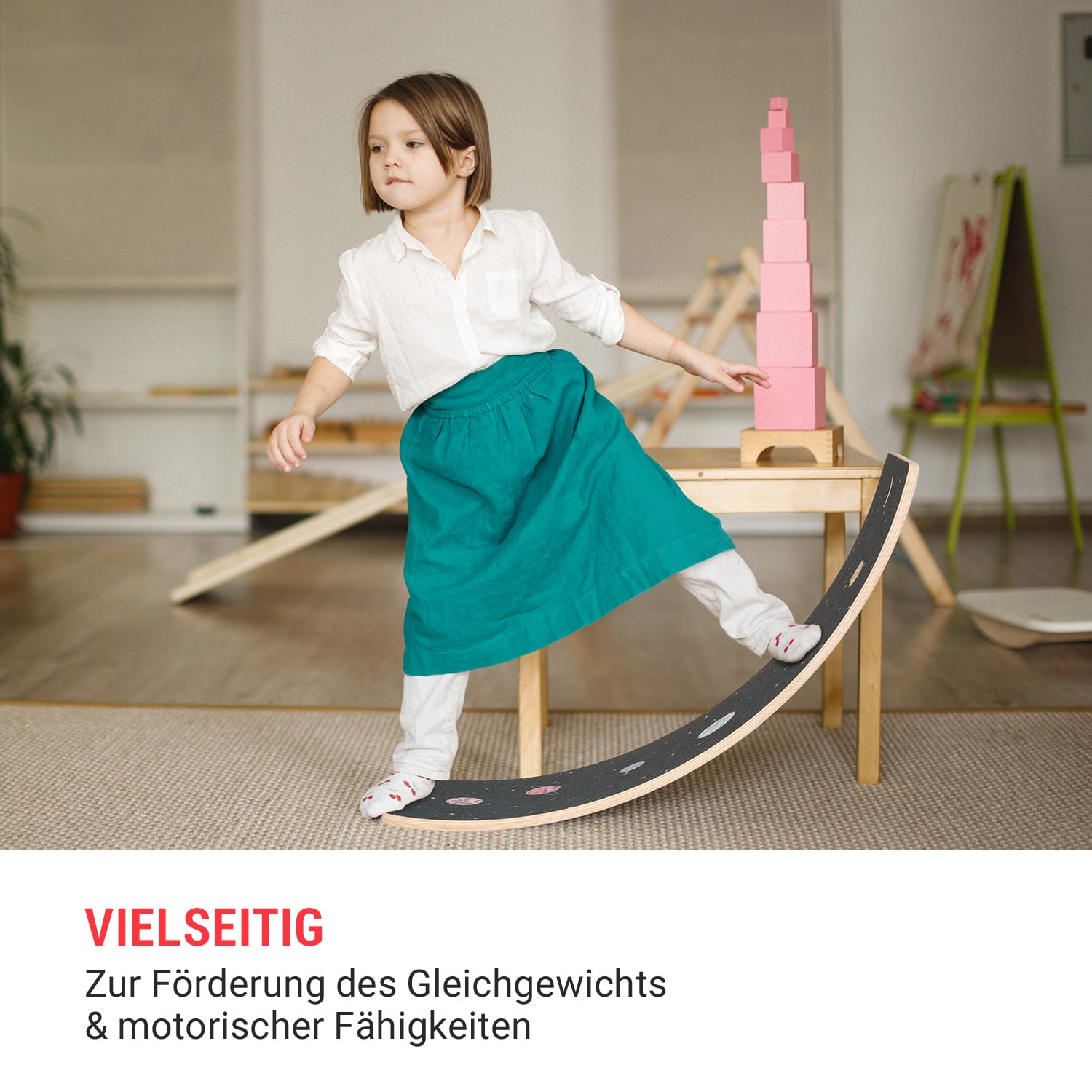 Balance Board Kids ab 3 Jahren rutschfest  Filzbeschichtung 