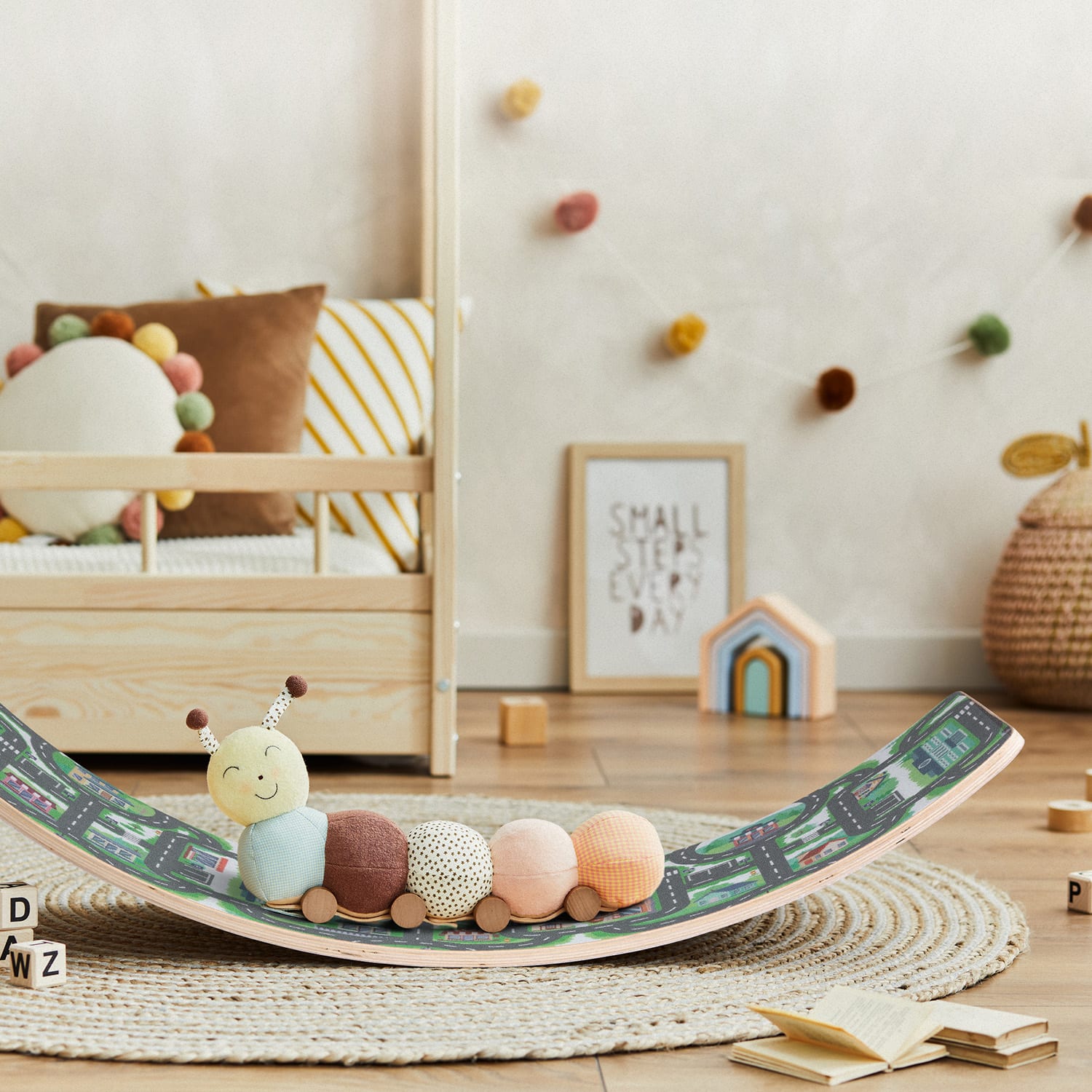 Дъска за балансиране за деца от 3 години с нехлъзгава повърхност. Streets