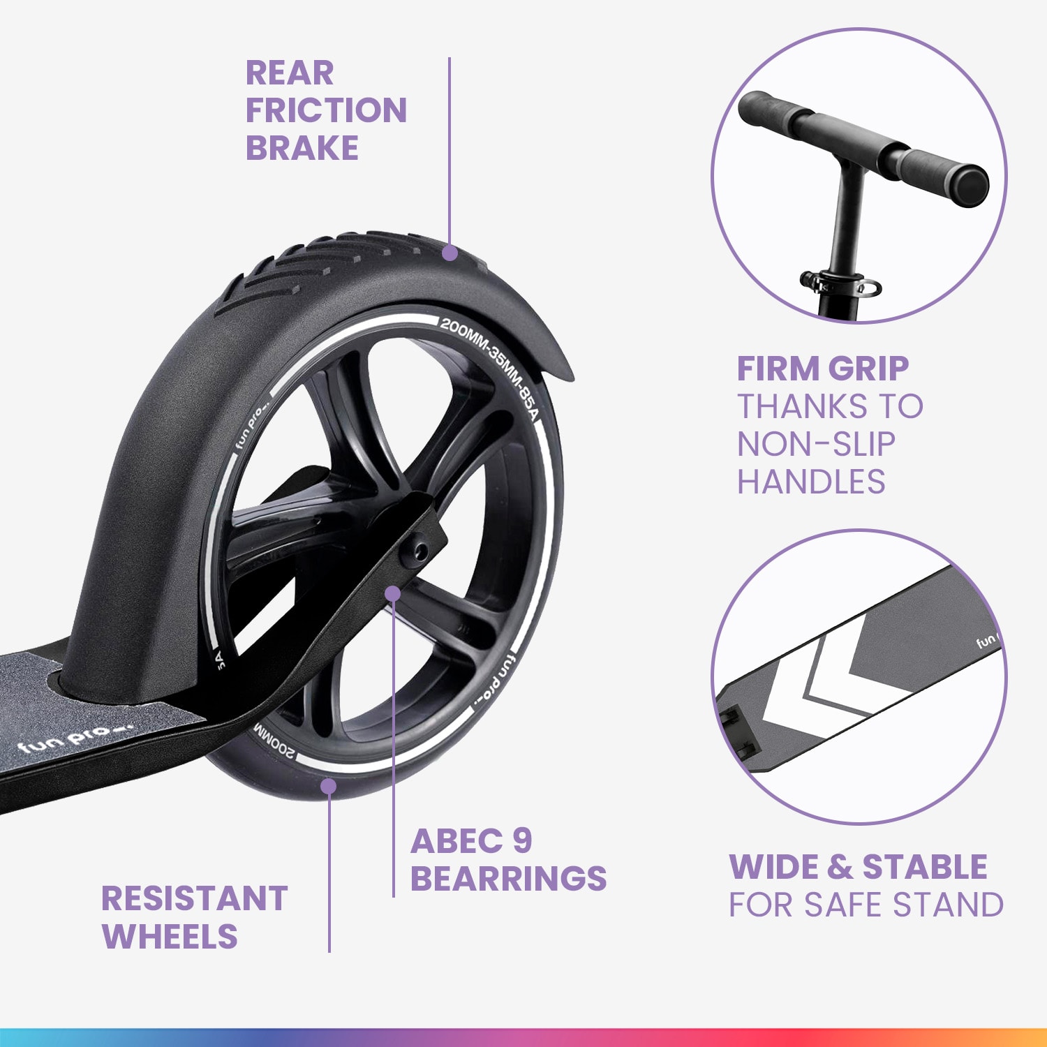 FIVE roller 10 éves kortól Összecsukható Magasság állítható Hordozóheveder Súrlódó fék