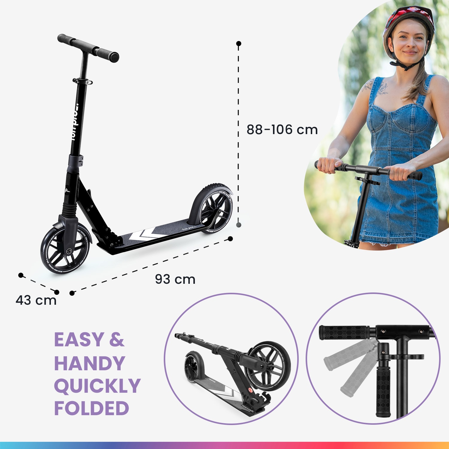 FIVE roller 10 éves kortól Összecsukható Magasság állítható Hordozóheveder Súrlódó fék