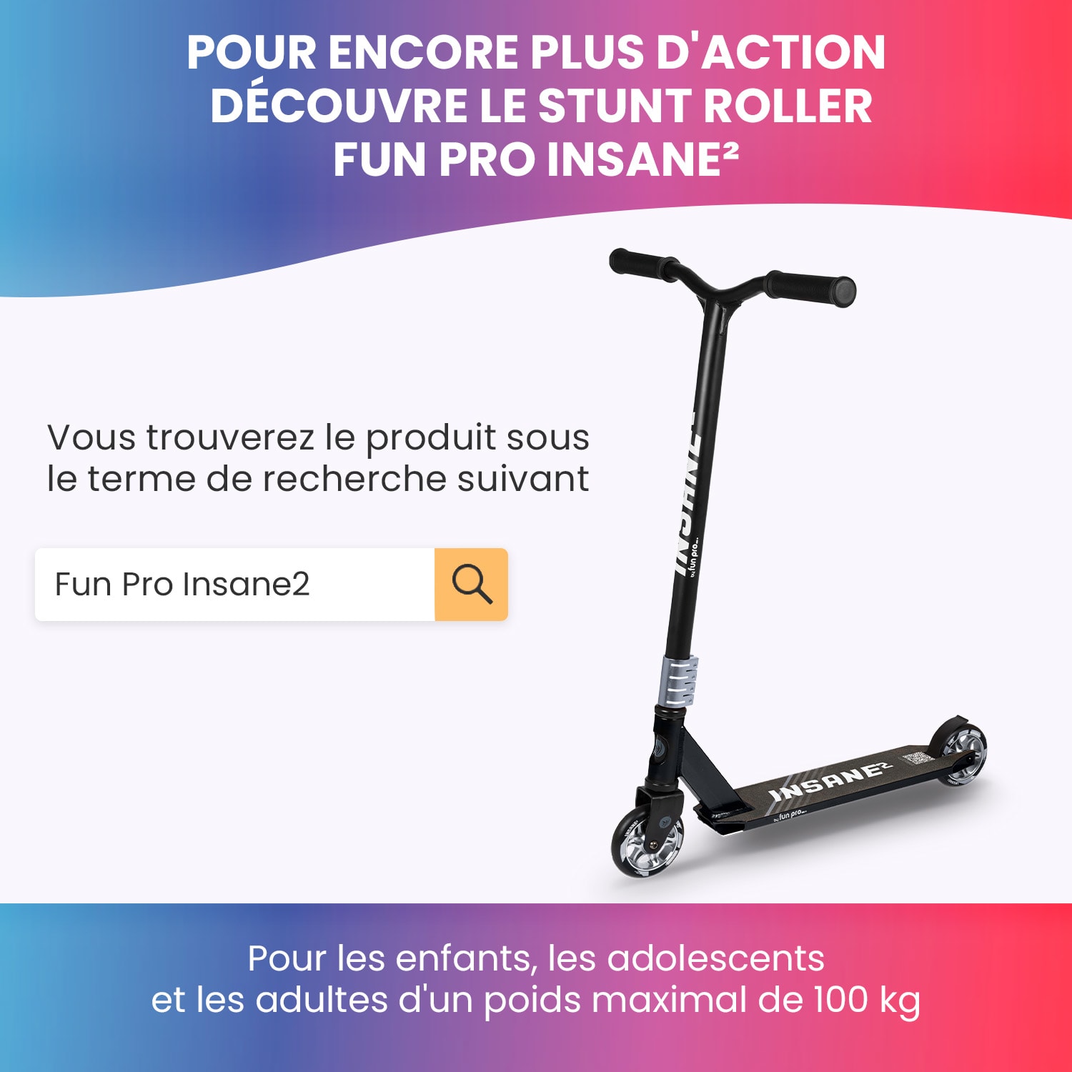 Trottinette LED FIVE Deluxe à partir de 10 ans pliable réglable en hauteur Sangle de transport Frein à friction 