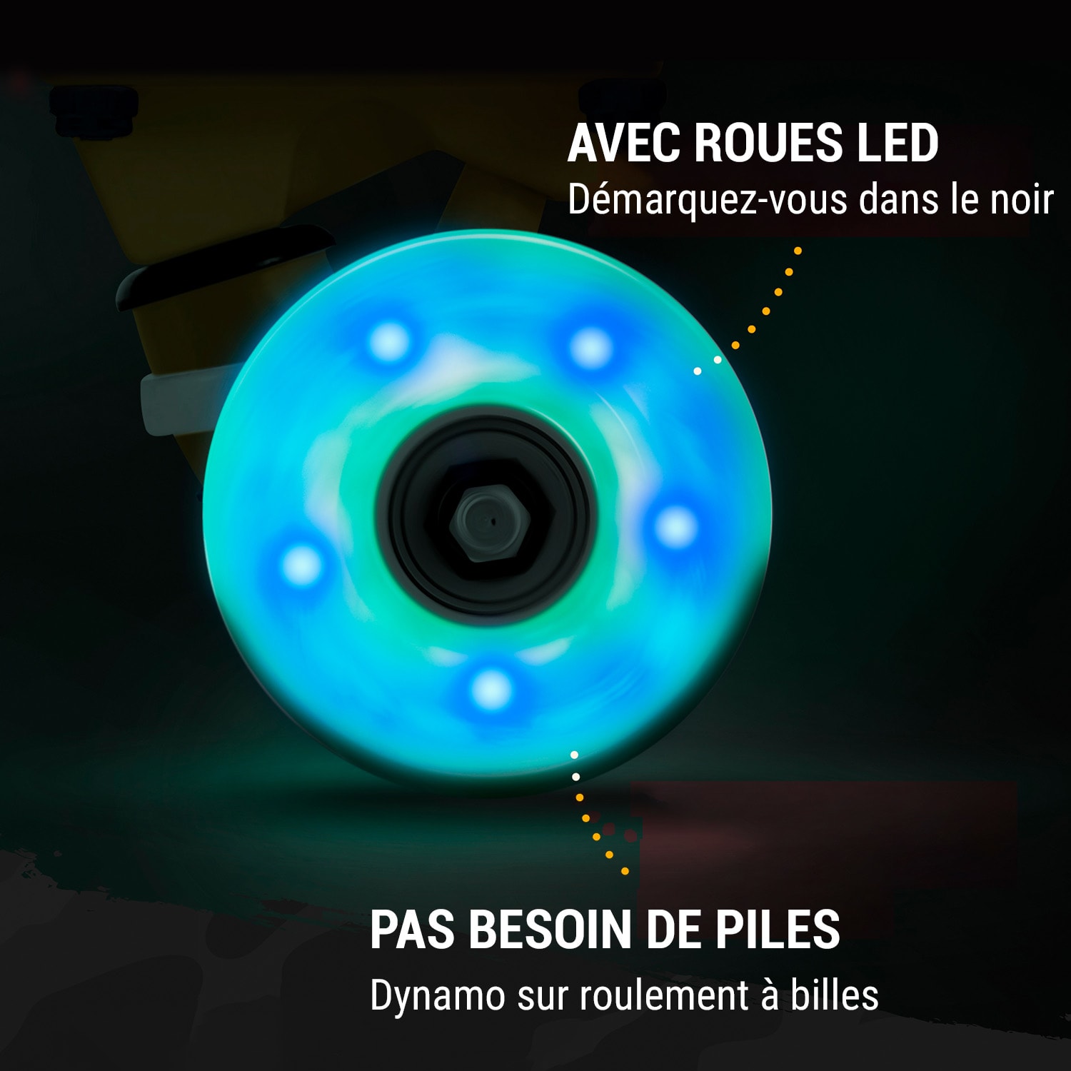 Skateboard Mini Cruiser Trickboard PP-Board 100kg Roues à LED PU Dureté : 88A 