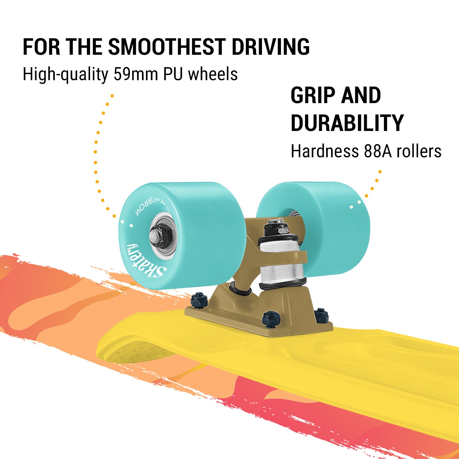 Mini Cruiser Skateboard Trickboard PP Board 100kg LED kolesa PU trdota: 88A