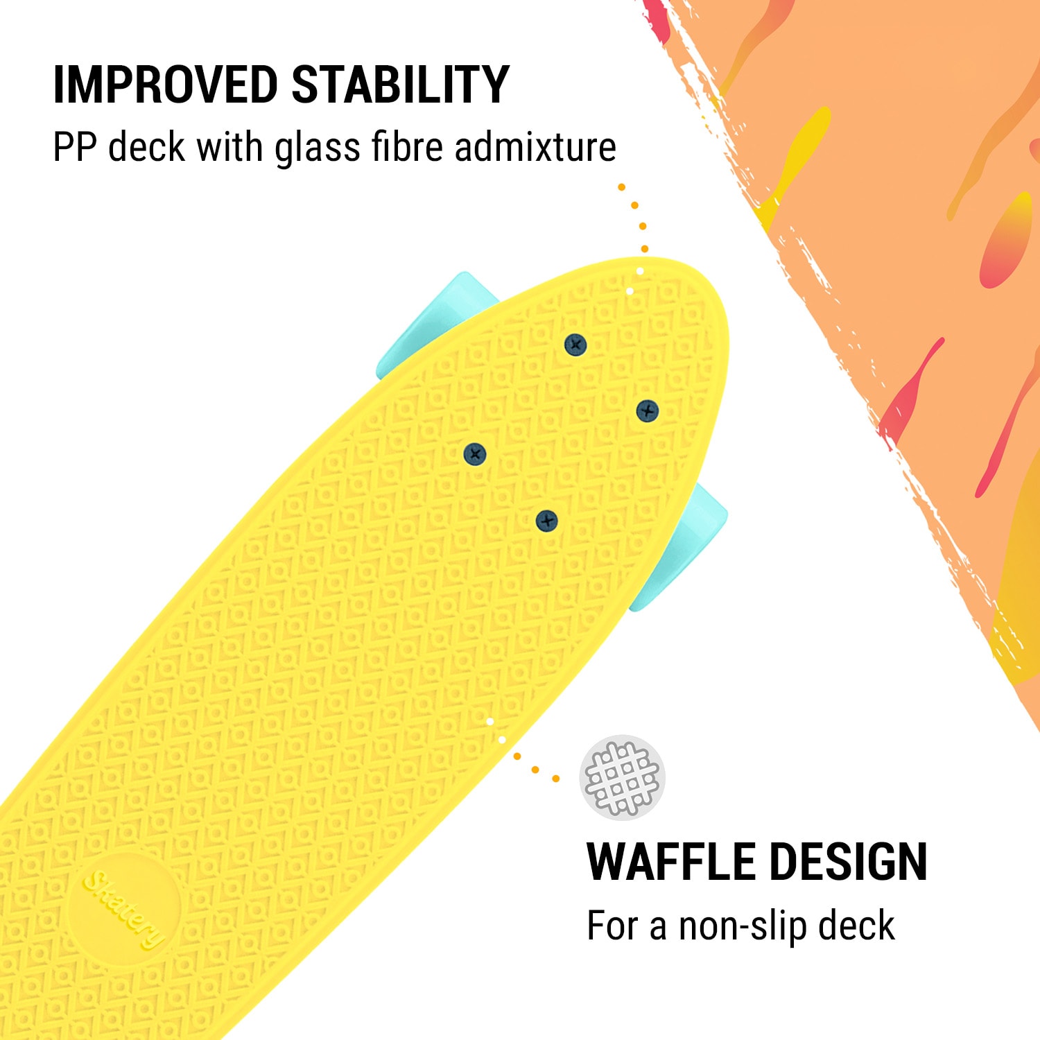 Mini Cruiser Skateboard Trickboard PP Board 100kg LED kolesa PU trdota: 88A