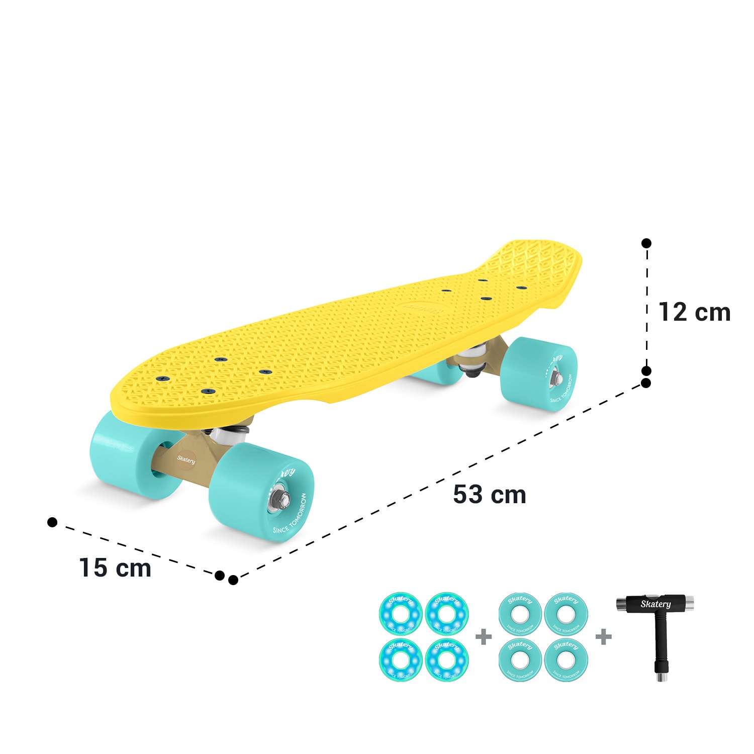 Mini Cruiser Skateboard Trickboard PP Board 100kg LED kolesa PU trdota: 88A