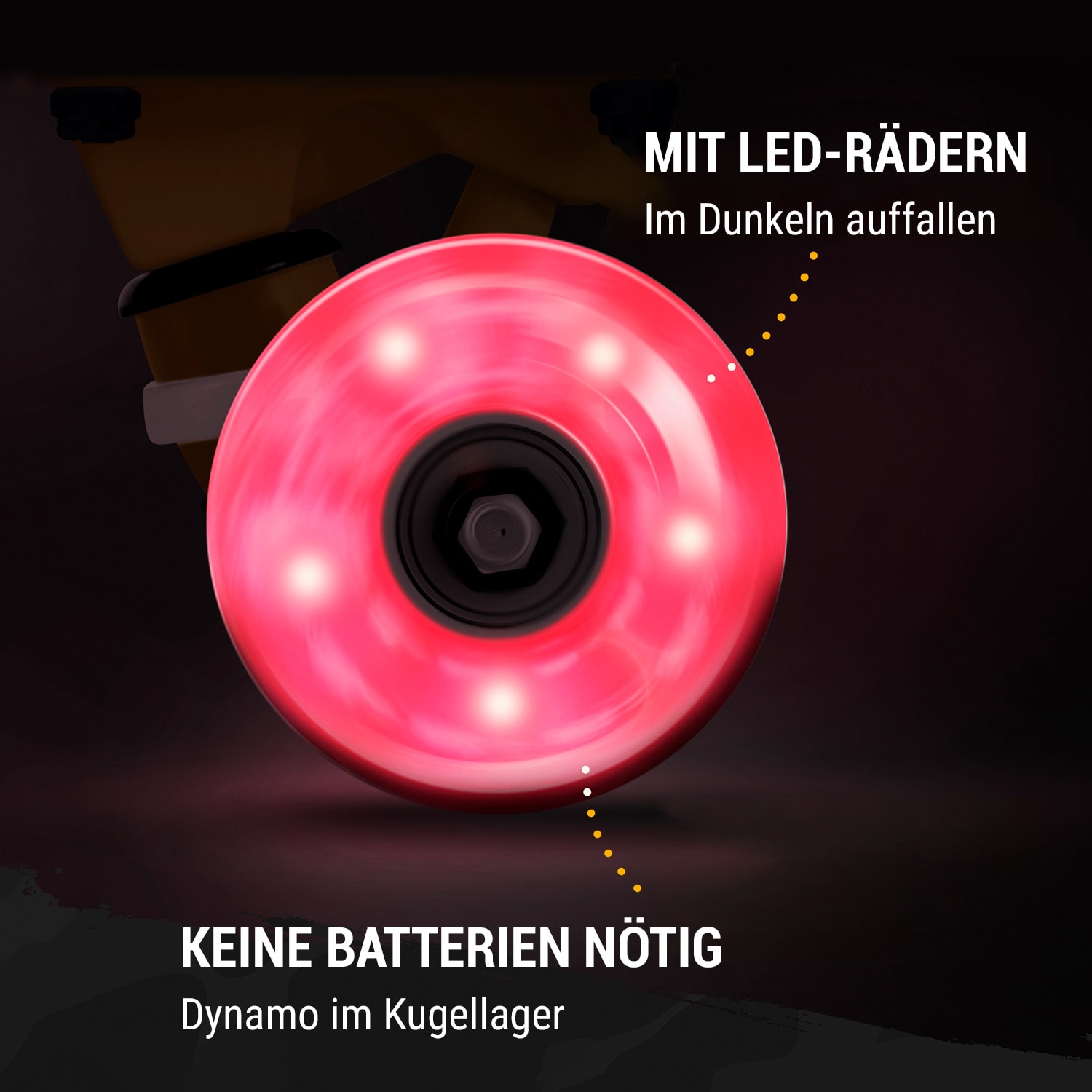 Mini Cruiser Skateboard Trickboard PP-Board 100kg LED-Rollen PU Härte: 88A 