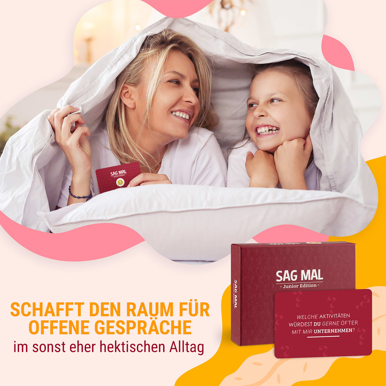 Sag mal... Mama - Junior Edition Kennenlernspiel 100+ Fragen Spieler:  2+ Alter: ab 8 Jahren 