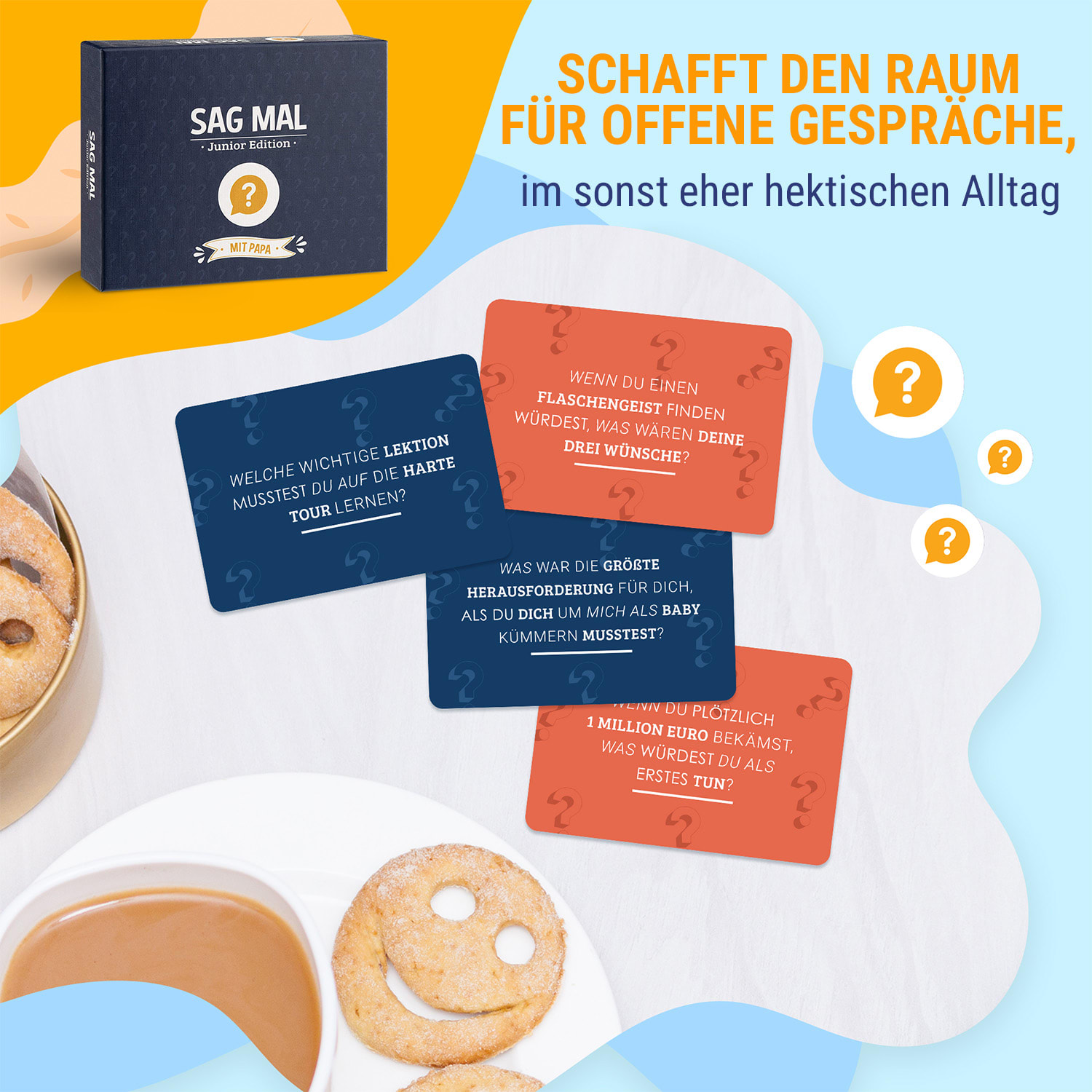 Sag mal... mit Papa - Junior Edition Kennenlernspiel 100+ Fragen Spieler:  2+ Alter: ab 8 Jahren 